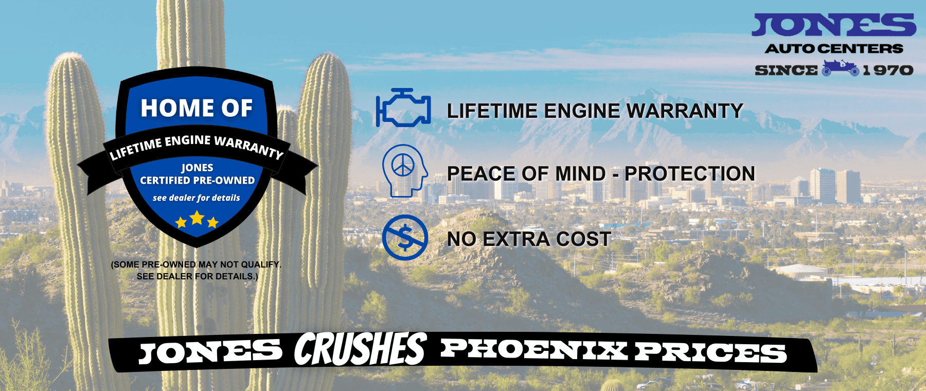 Jones Auto Centers Lifetime Engine Warranty at Jones Ford Verde Valley in #CI