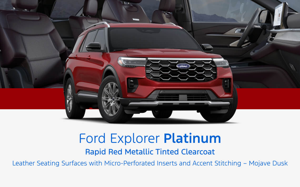 Ford Explorer Platinum - Rapid Red Metallic Tinted Clearcoat