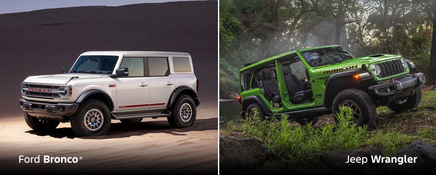 Ford Bronco vs. Jeep Wrangler Dimensions
