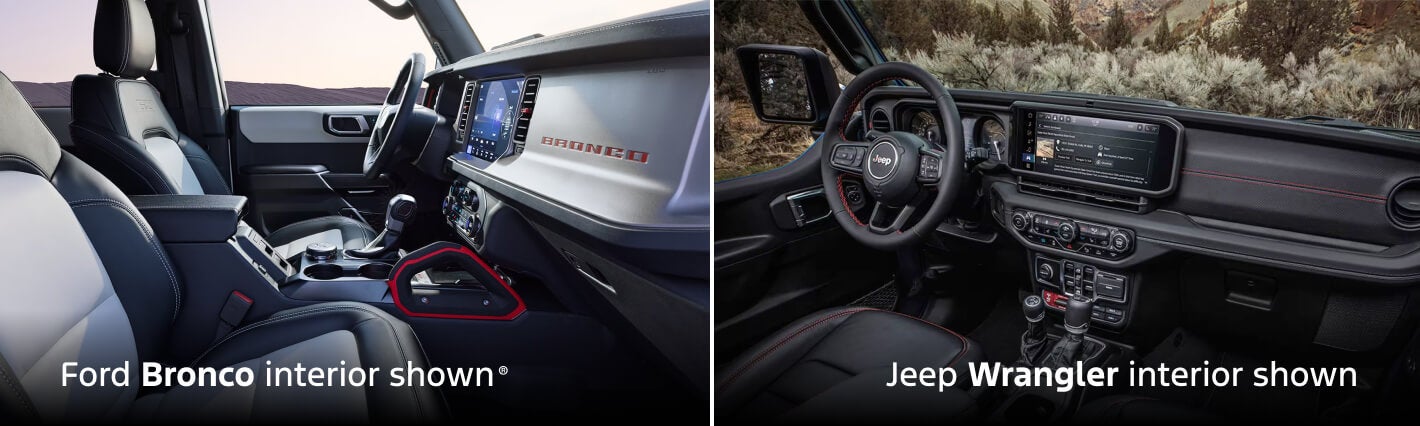Ford Bronco vs. Jeep Wrangler Features