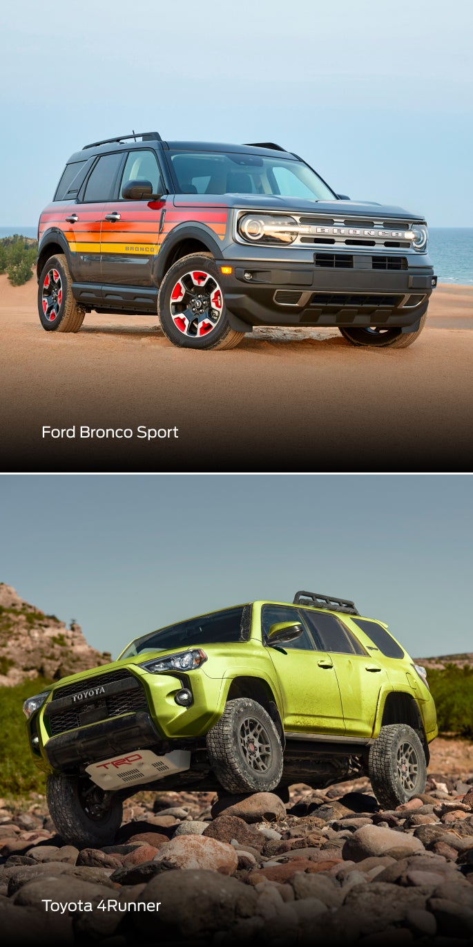 Ford Bronco Sport vs. Toyota 4Runner Performance Specs & Off-Roading