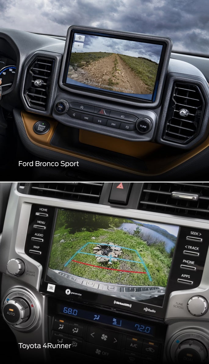 Ford Bronco Sport vs. Toyota 4Runner Interior Features & Technology