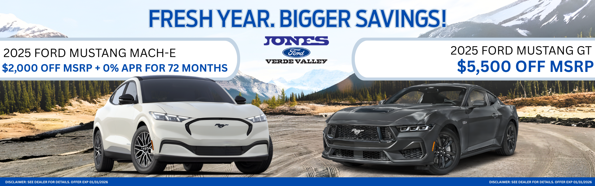 2025 Ford Mustang Mach-E and Mustang GT