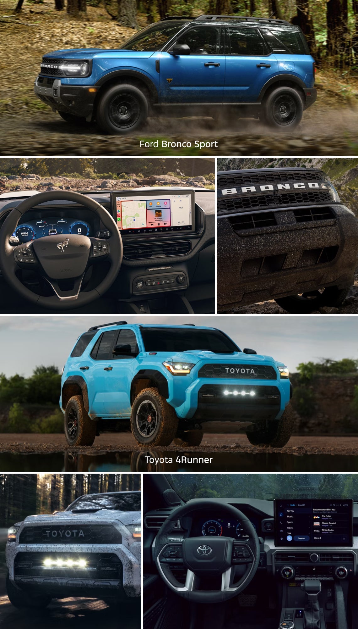 Ford Bronco Sport vs. Toyota 4Runner Performance Specs & Off-Roading